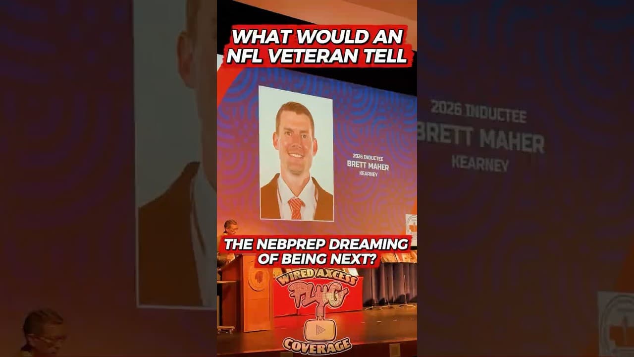 NFL Veteran Brett Maher’s Advice to Nebraska Athletes After Hall of Fame Induction 🏆