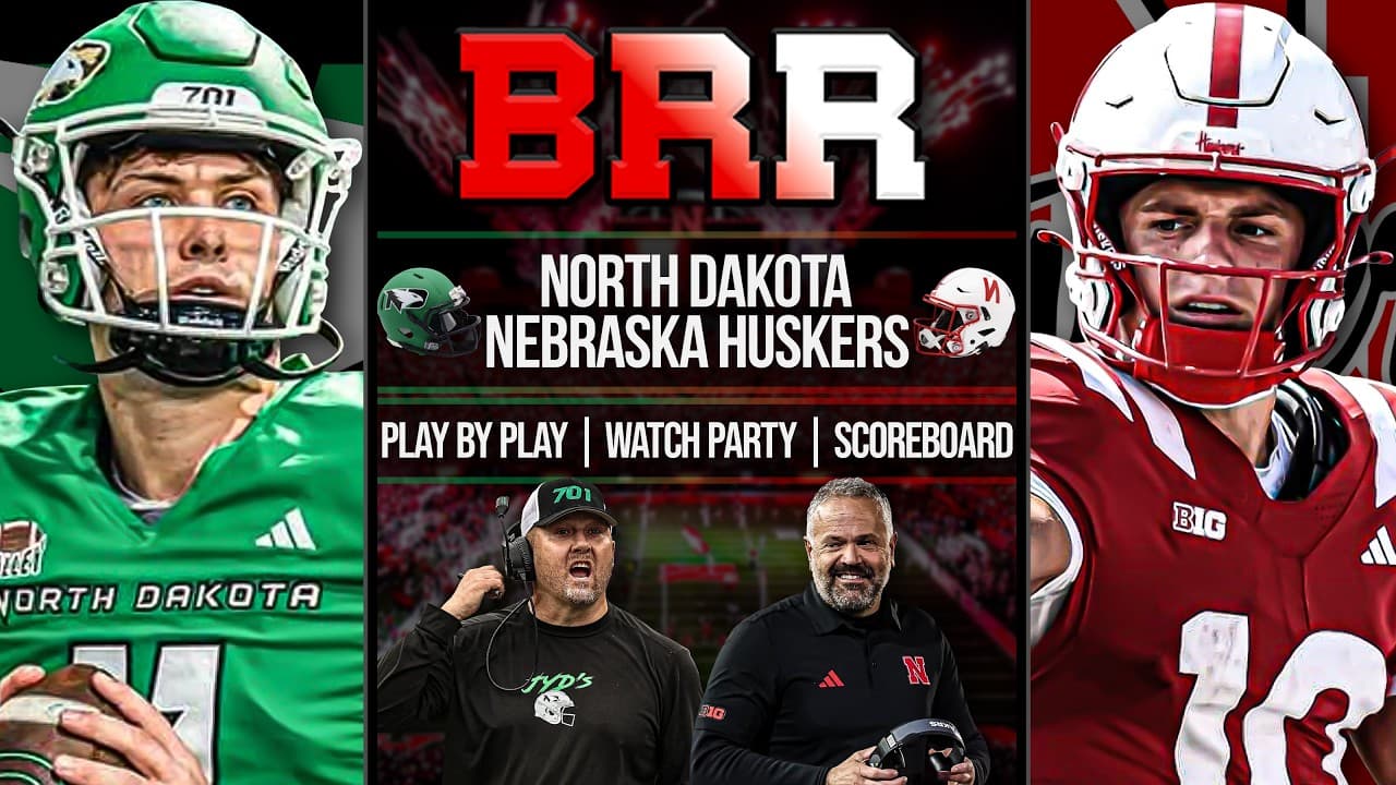 North Dakota Fighting Hawks vs Nebraska Huskers LIVE | Scoreboard | Play By Play | #huskers