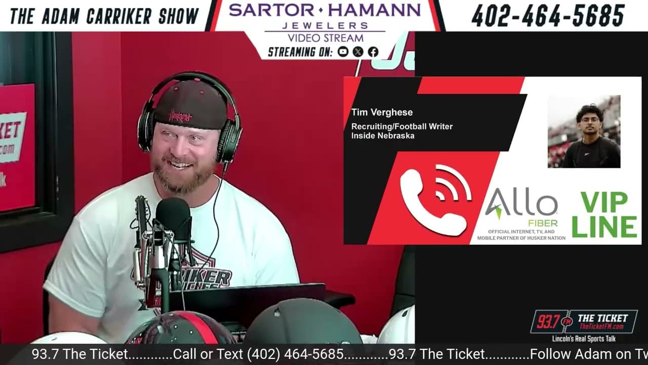 Ahmad Hudson Recruiting Update | Tim Verghese, Inside Nebraska | The Adam Carriker Show