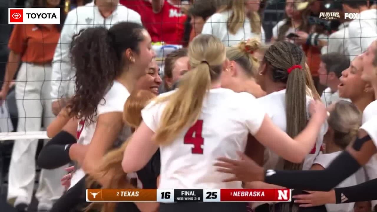 Huskers SWEEP No. 2 Texas in T-Mobile Arena | Nebraska Volleyball Highlights