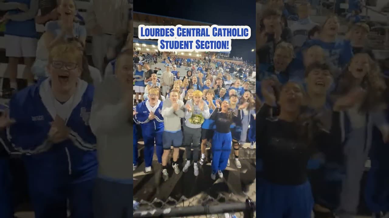 Lourdes Central Catholic High School ‘27 Student Section Takes the Plug-N-Play Chain 🔥⛓️ #NEBPreps