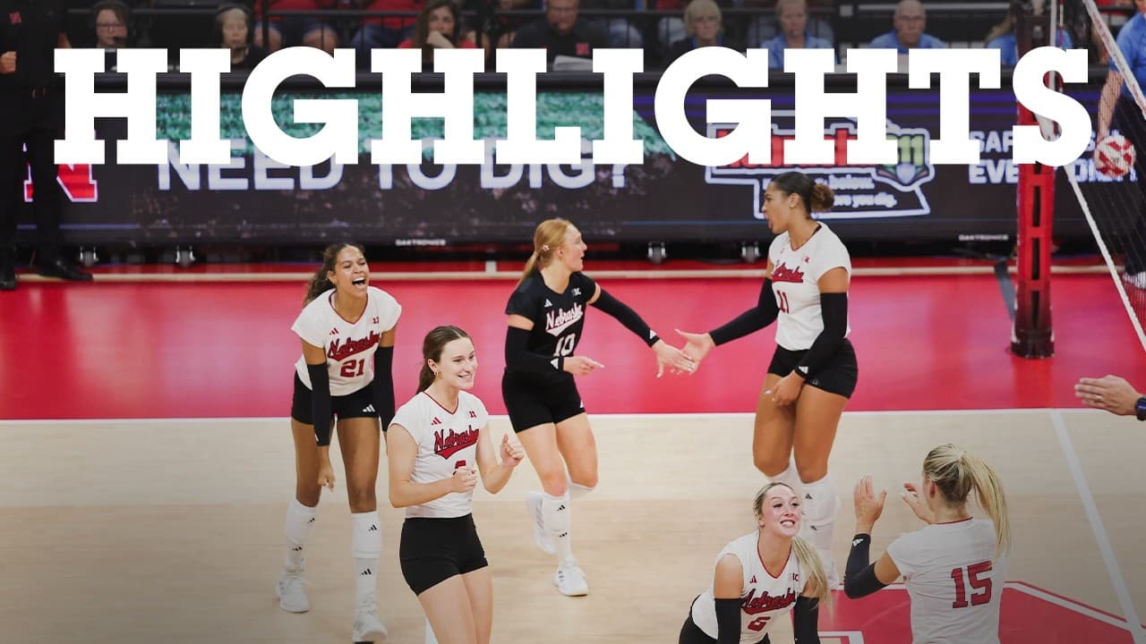 Nebraska comes back from 1st set drop to down Georgia Tech in Four | Nebraska Volleyball Highlights