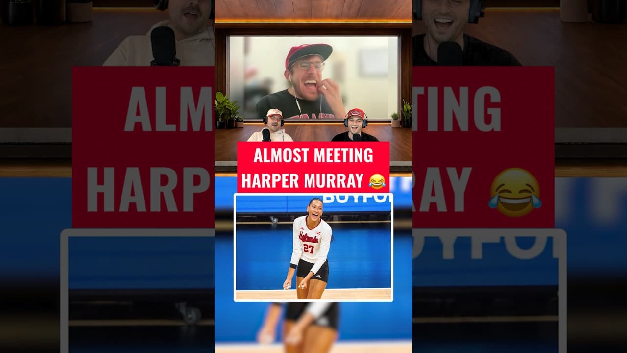 (Almost) meeting Harper Murray #huskers #volleyball #funny