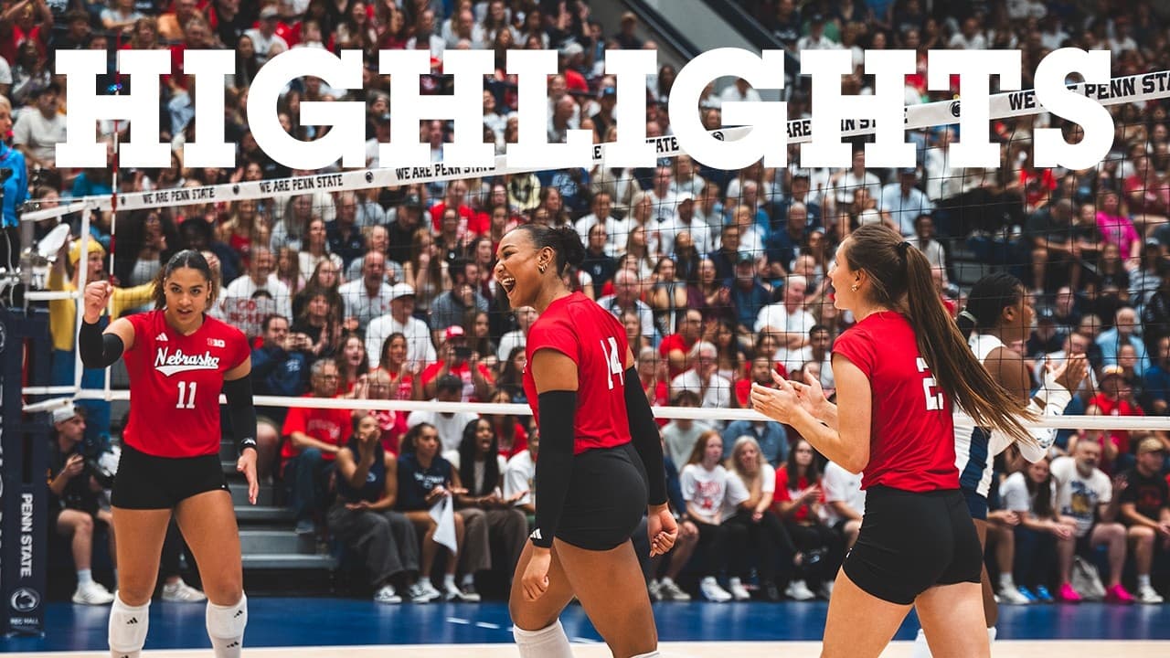 Huskers SWEEP No. 16 Penn State in first B1G outing | Nebraska Volleyball Highlights