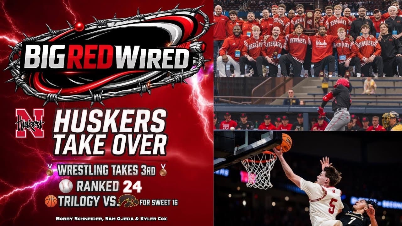 Nebraska Wrestling Finishes 3rd | Husker-Hawkeye Sweet 16 Trilogy + NU Baseball Ranked | GBR
